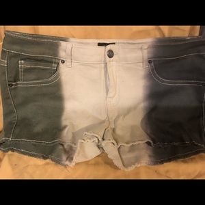 Multi colored jean shorts awesome fit